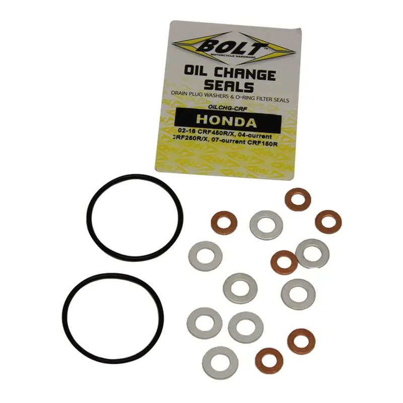 Bolt Oil Change Kit Hon Crf - O-Rings/Crush Washers 1