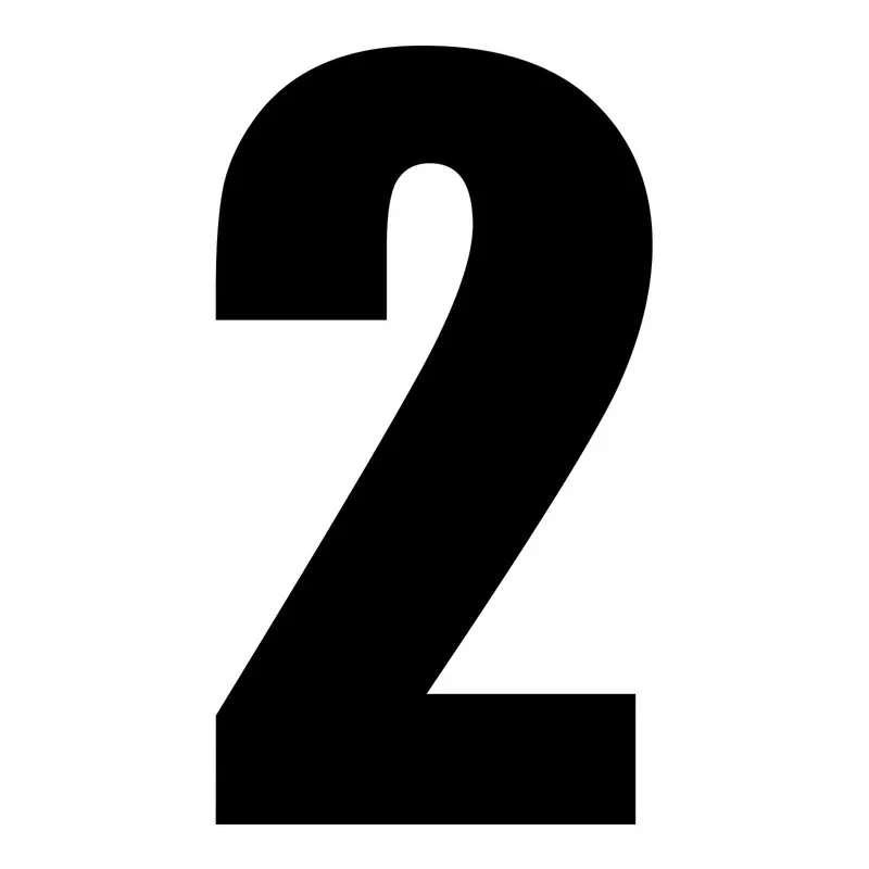 Whites Race Number - Black #2 (10 Pack) 1