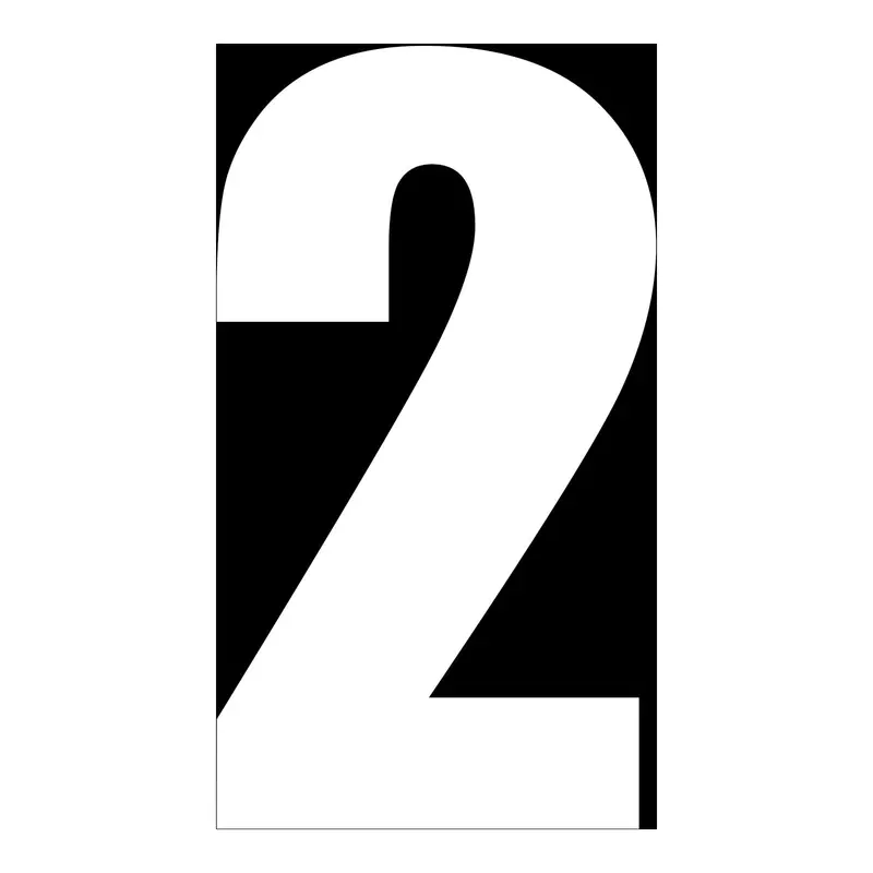 Whites Race Number - White #2 (10 Pack) 1