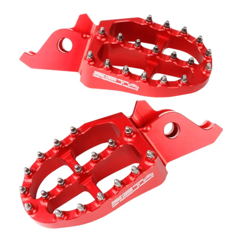 Zeta Aluminium Footpegs Crf250-450 / Crf250l M-Rally - Red 1