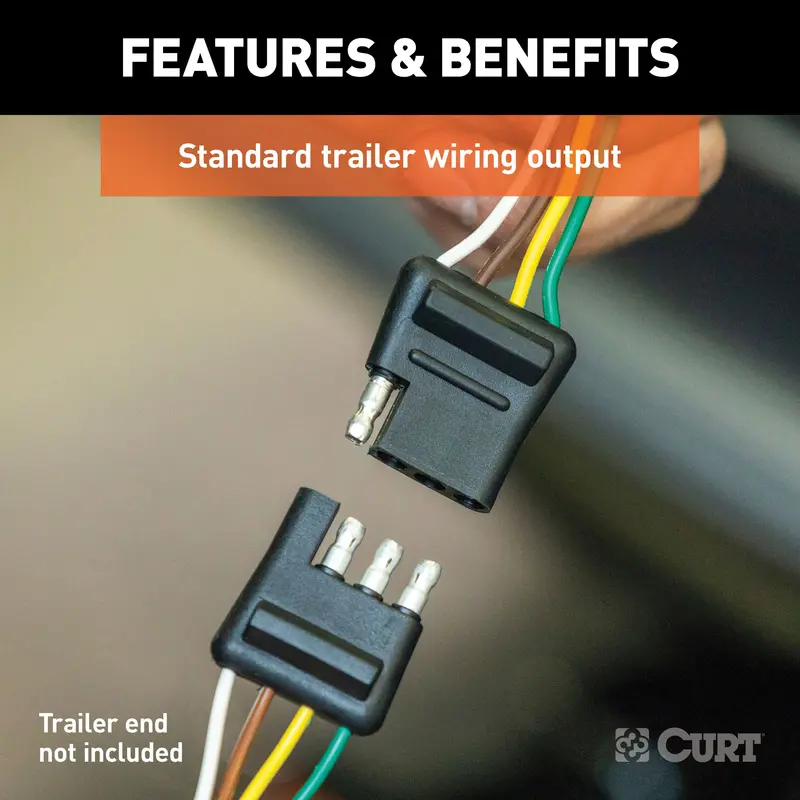 Curt Custom 4-Way Flat Wiring Harness For Select Ford Bronco Models 1