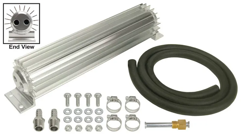 Derale 2-Pass Transmission Cooler – 12-Inch Heat Sink, 1/4-Inch Npt Fittings 1