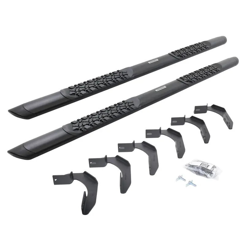 Go Rhino V-Series Aluminum Side Steps – V3412680T Textured Black With Mounting Hardware 1