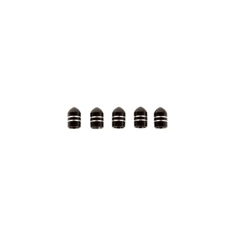 Rugged Ridge 16715.26 Aluminum Valve Stem Cap Set – 5-Pack, Matte Black 1