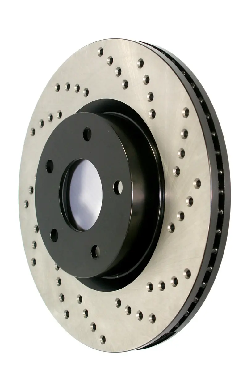 Stoptech Front Left Cross-Drilled Sport Brake Rotor For Track & Street Use 1