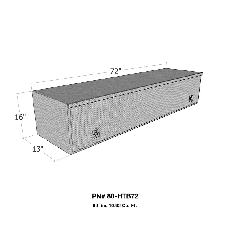 Westin Brute Hd Topsider Toolbox – Polished Aluminum, 72"L × 13"W × 16"H, Heavy-Duty Storage Solution (80-Htb72) 1